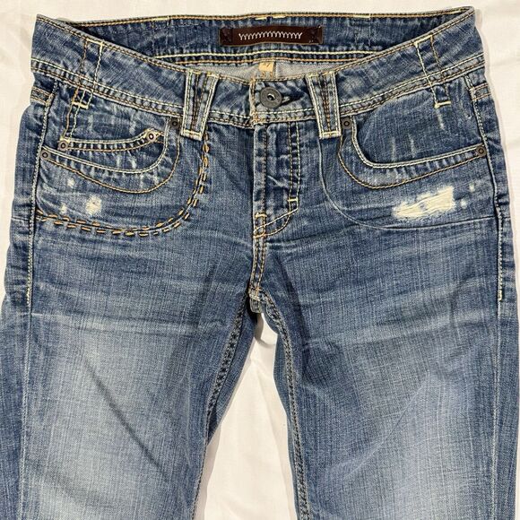 Y2K 2000s Yanuk Jeans Women's Mirage Flared Bootcut Size 27 Vintage EUC Low Rise - Picture 5 of 16